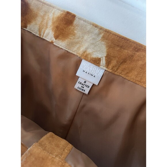 NWT Vintage Wilson’s Leather Maxima Tie Dye Leather Shorts Size 8 RARE - Picture 3 of 5